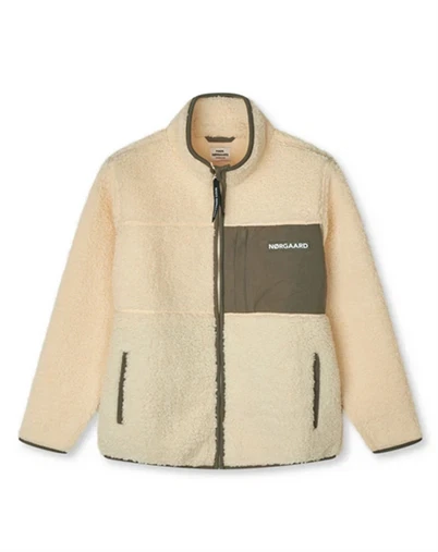 Mads Nørgaard Kids - Jeffo Teddy Fleece Jakke - Vanilla Custard